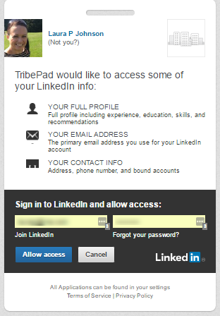 Authorize   LinkedIn